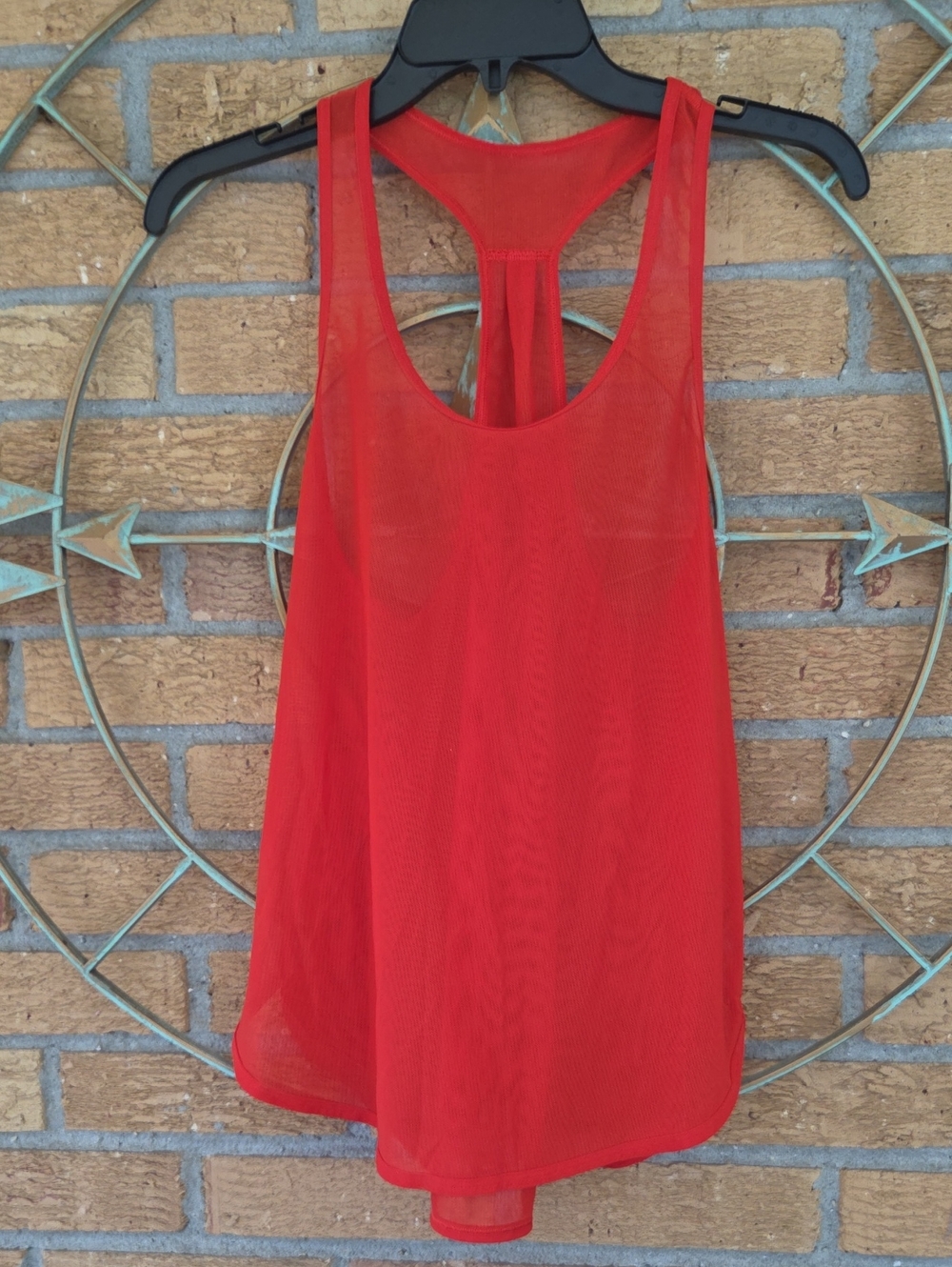Lululemon Red Mesh Racerback Tank Top S-M
